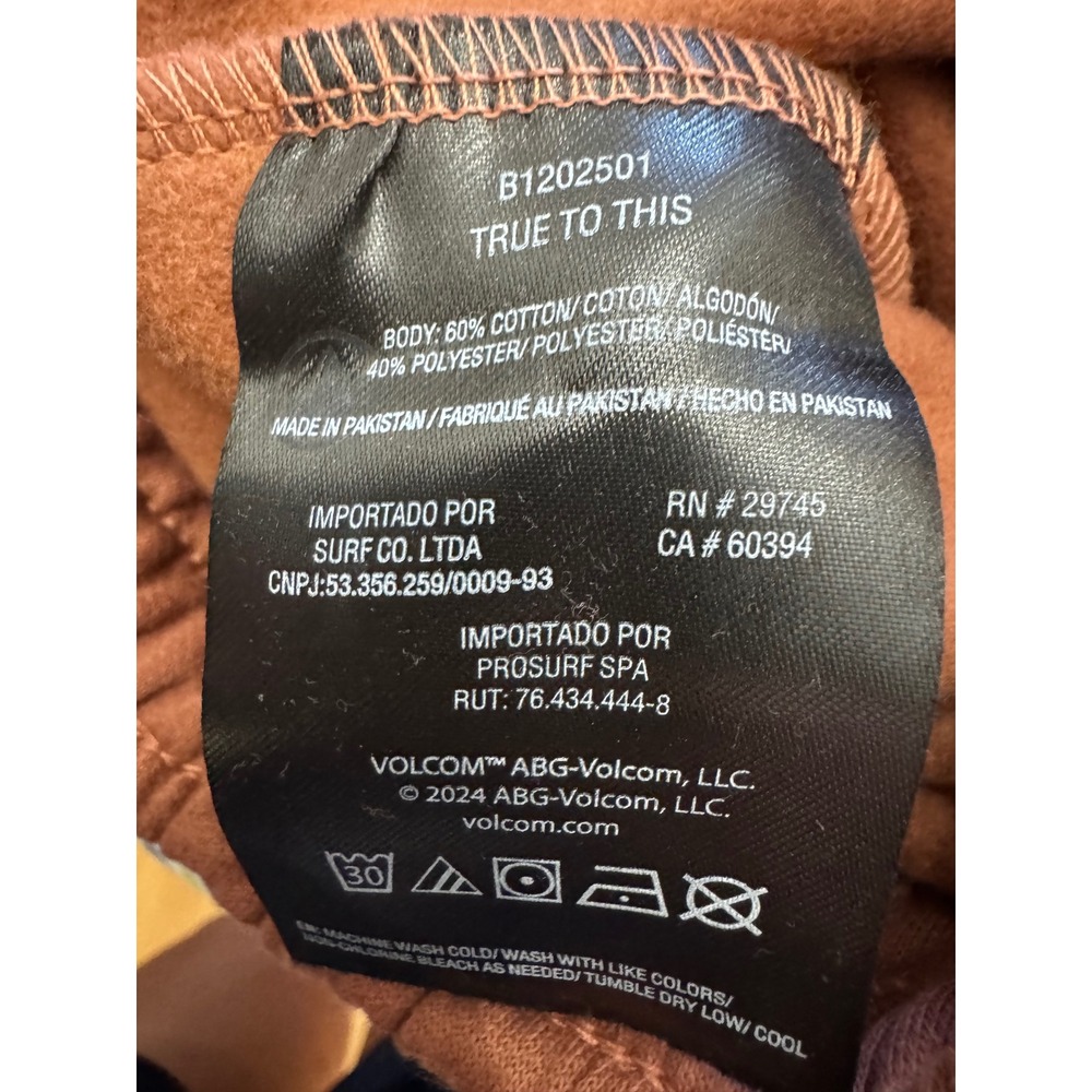 Volcom Womens Clay Brown Wide Leg Graphic Sweatpants B1202501 Small - Picture 7 of 7
